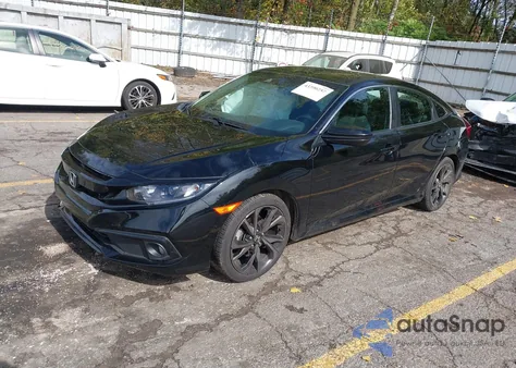 2019 Honda Civic Sport z USA, uszkodzony, nr VIN 2HGFC2F81KH536126